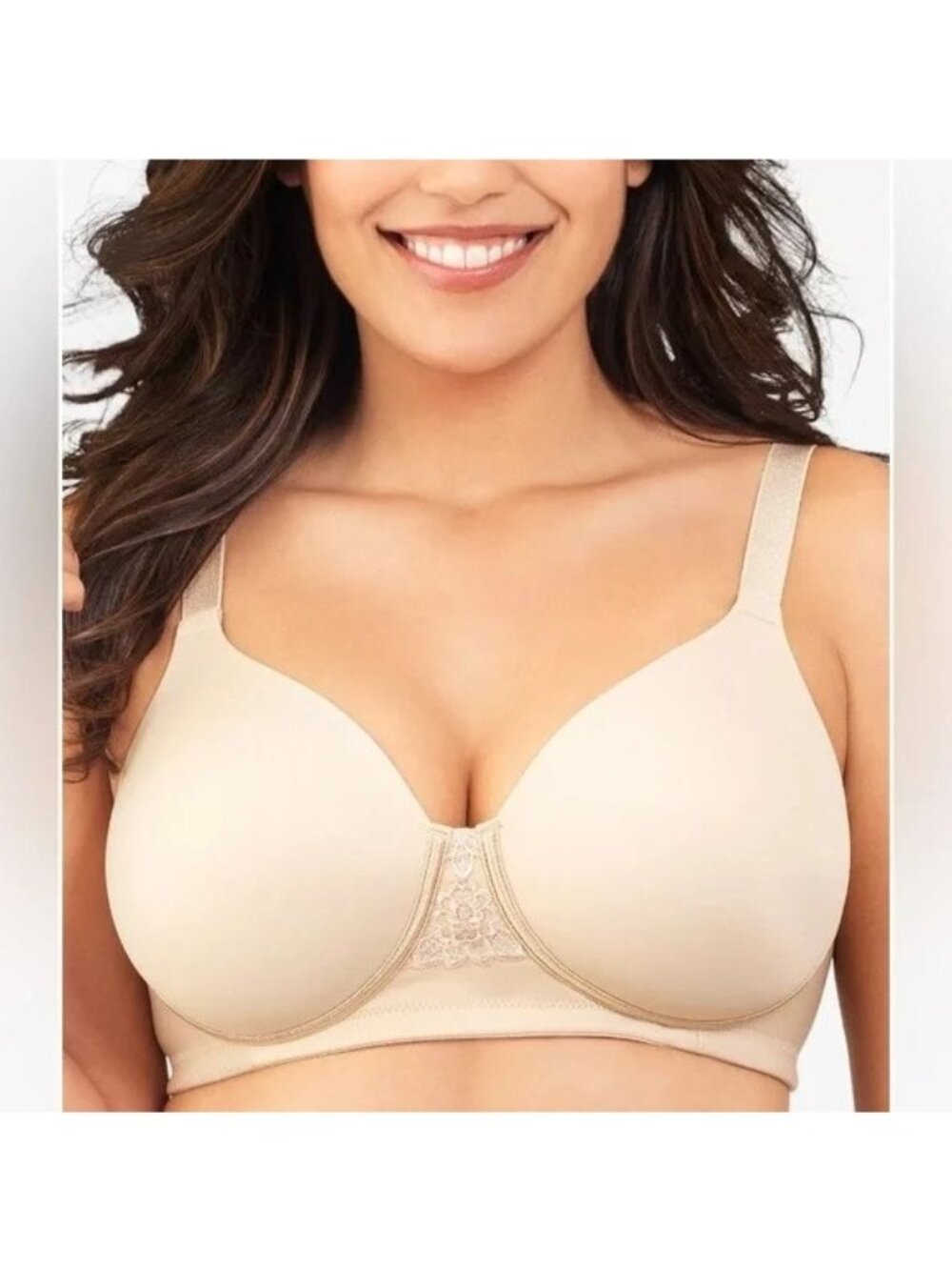 Vanity Fair Bra 36C Tan Beige Lace Detail Underwire‎
